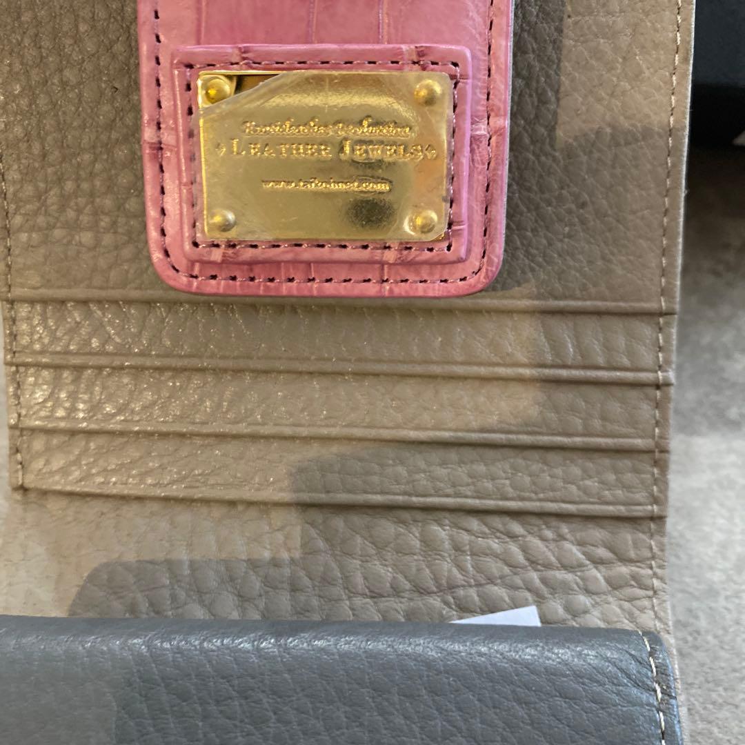 レザージュエルズナイルクロコウォレットピンク