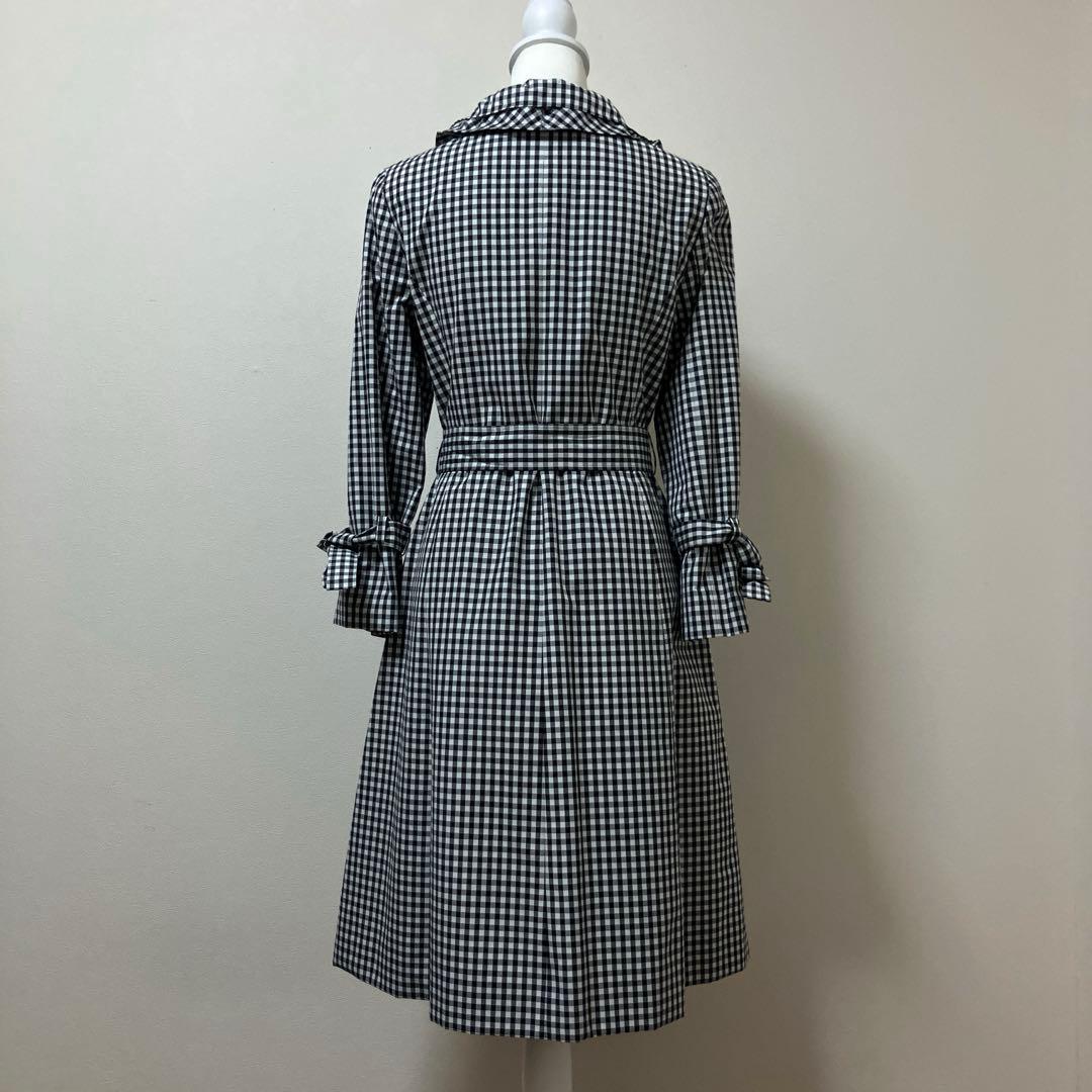 日本製　 マギー　エムズグレイシー　ギンガム　ロングコート　春　コート