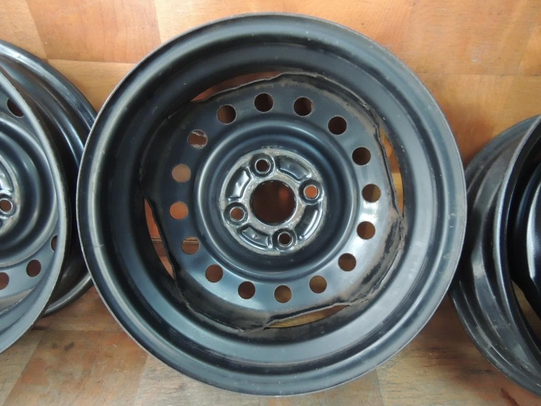 C37　14×4.5J　スチールホイール　4本　ハブ径 54　自家塗装　軽自動車