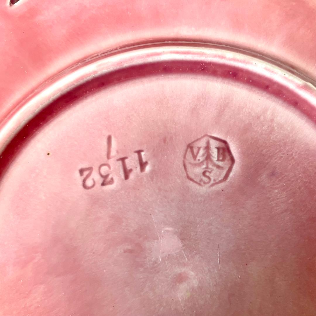 すずらんプレートピンク　ヴィレロイ＆ボッホ　バルボティーヌ検フランスアンティーク