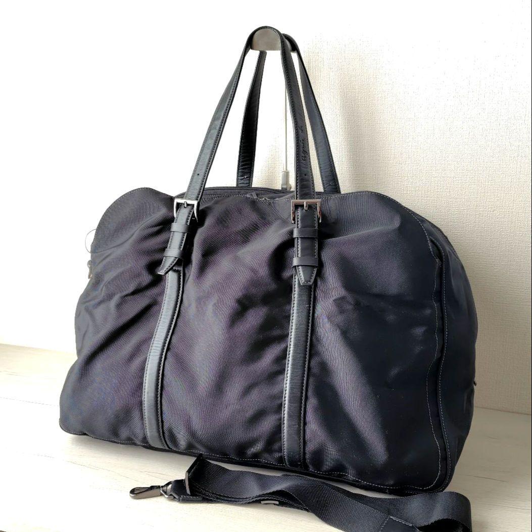 美品✨️agnes b.VOYAGE　ボストンバッグ　2way　鍵付き　ブラック