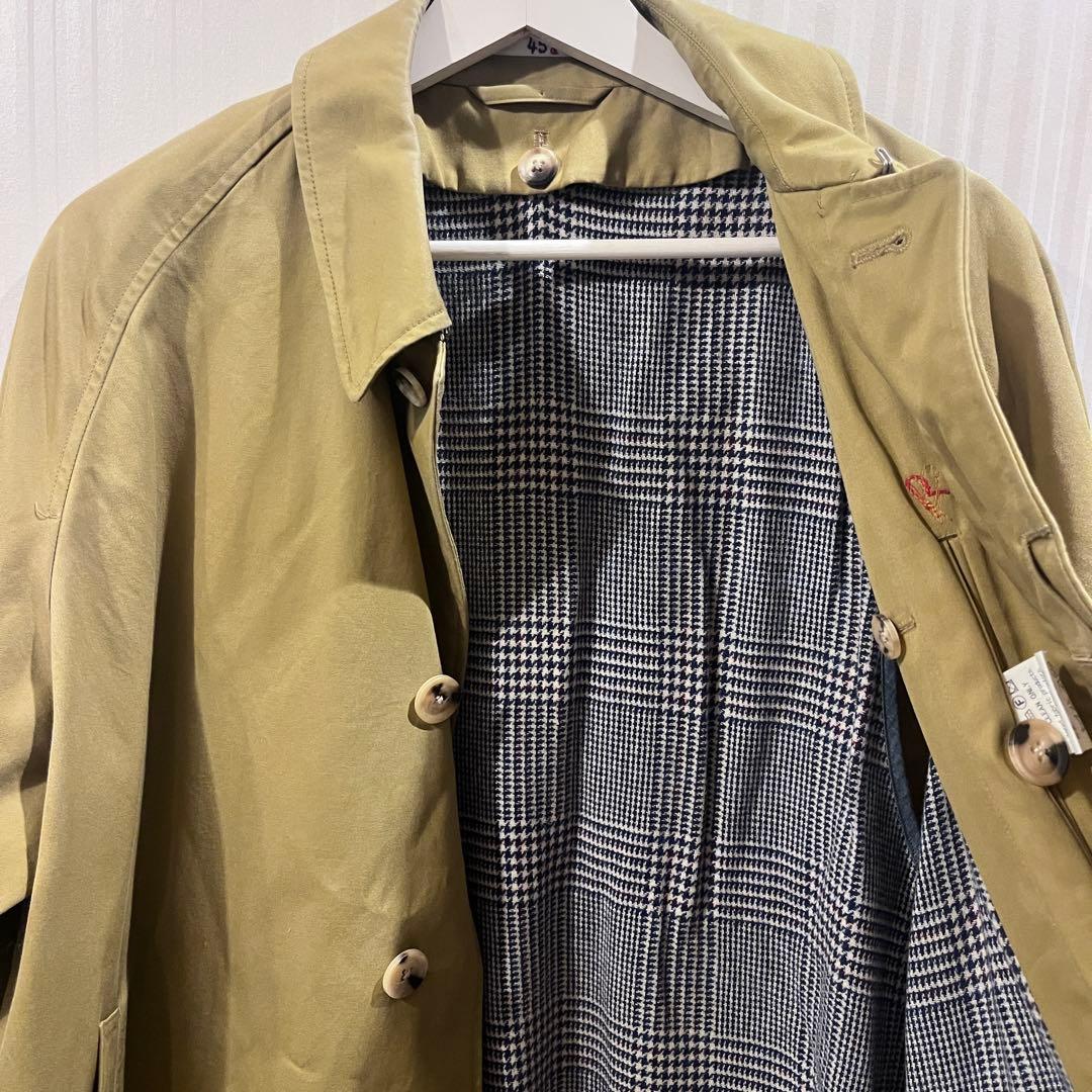 45rpm ロングコート チェック裏地 ベージュ系 3サイズ