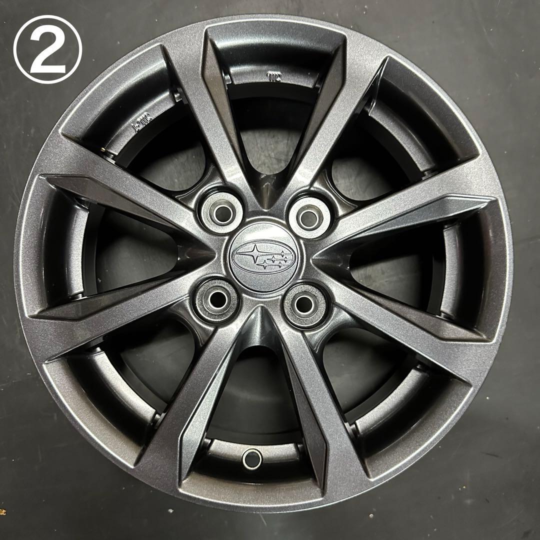 14インチ　4本　スバル　シフォントライ　純正ホイール　新車外し