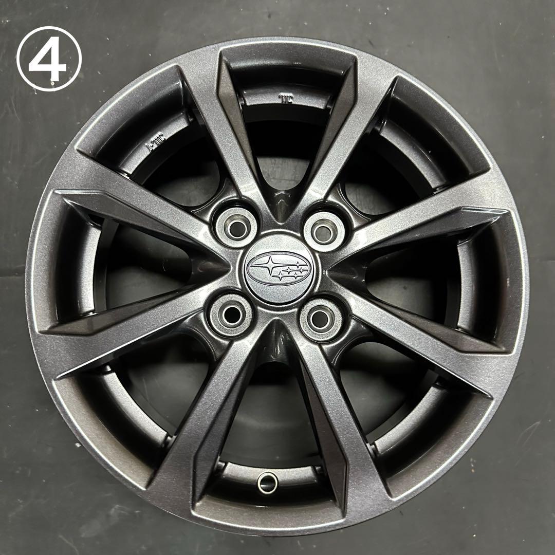 14インチ　4本　スバル　シフォントライ　純正ホイール　新車外し