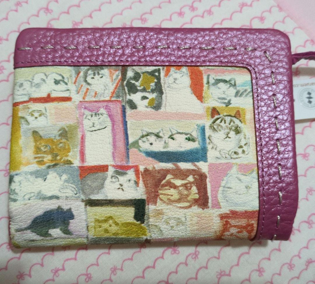 【希少・廃盤】マンハッタナーズ 二つ折り財布 猫のスタディ ライブリーパース