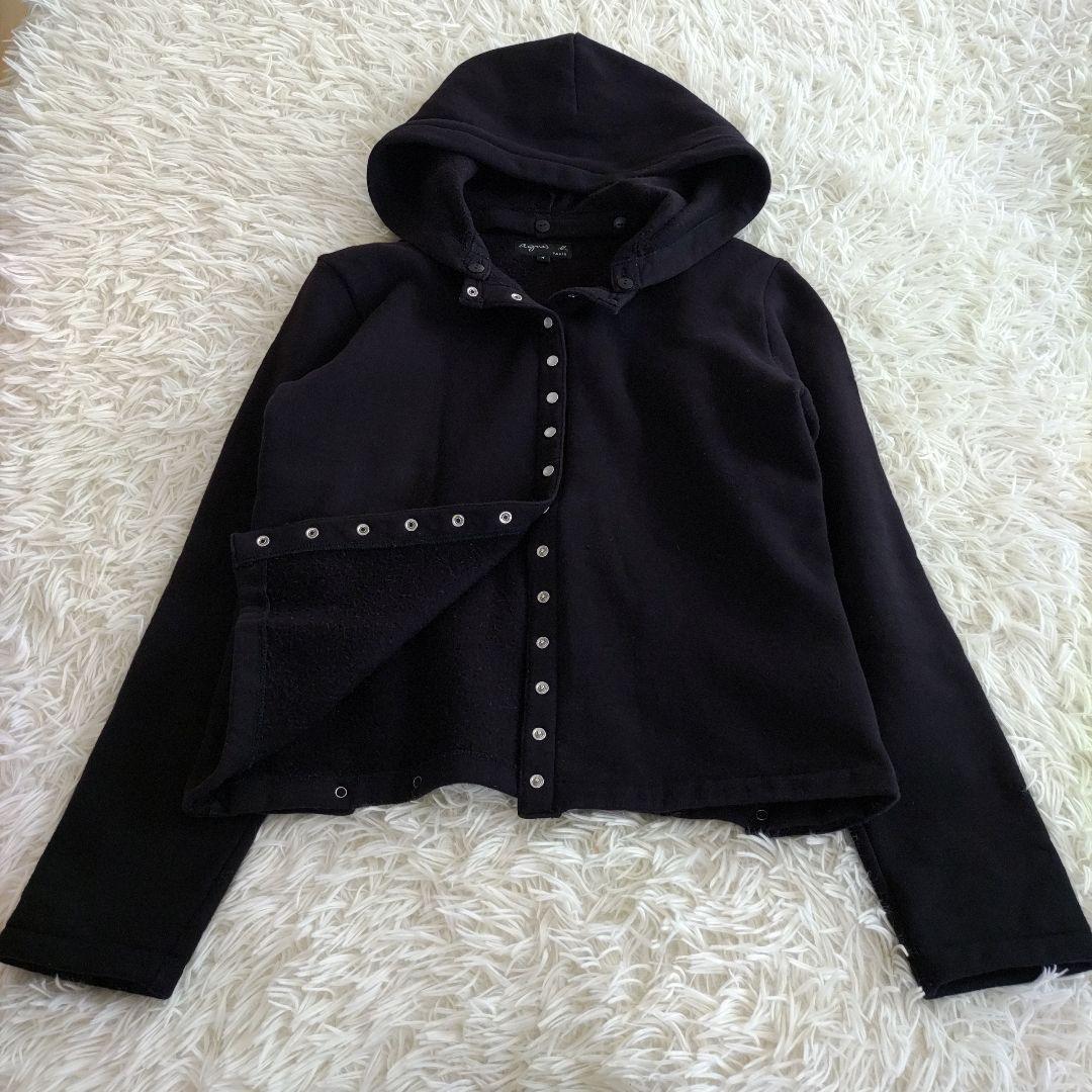 アニエスベー 2023SS 2way カーディガンプレッション フード付 裏起毛