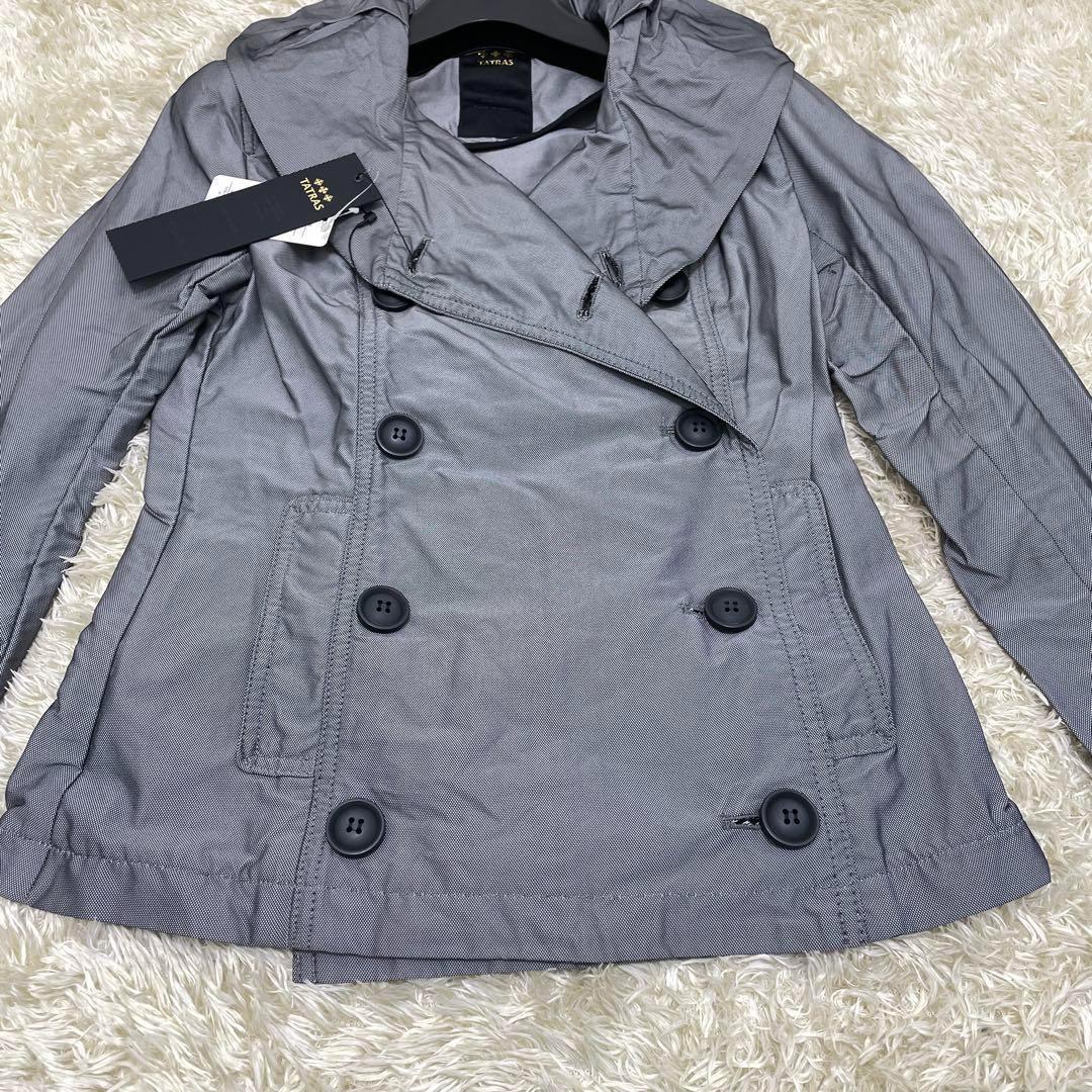 【未使用タグ付】タトラス ジャケット グレー ポリエステル 1 ダブルブレスト